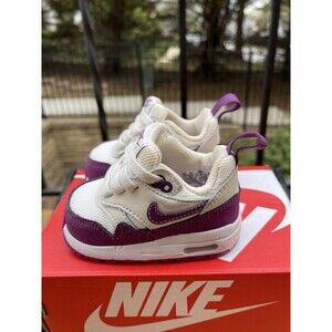 Nike Air Max 1 Easyon (TD) Size 3C - DZ3309-109 Summit White/Viotech - Preowned